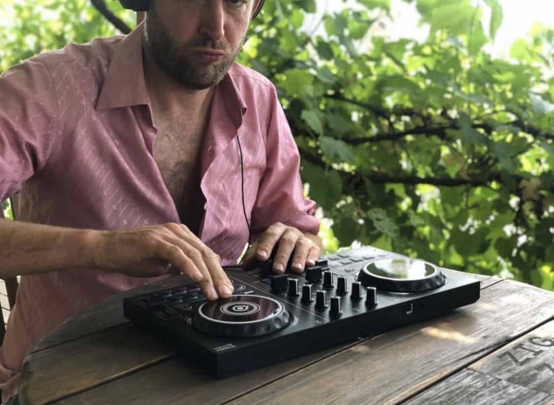 Henry Churchill on the DJ decks